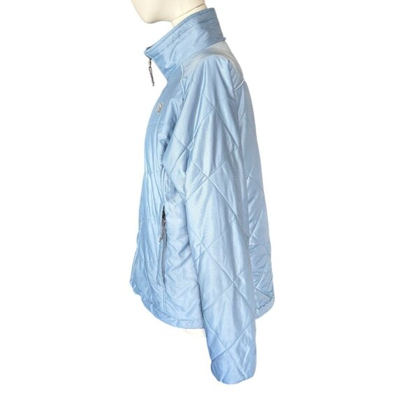 The North Face Light Blue Nylon Long Sleeve Full Zip Jacket Coat Women's L - Picture 3 of 12